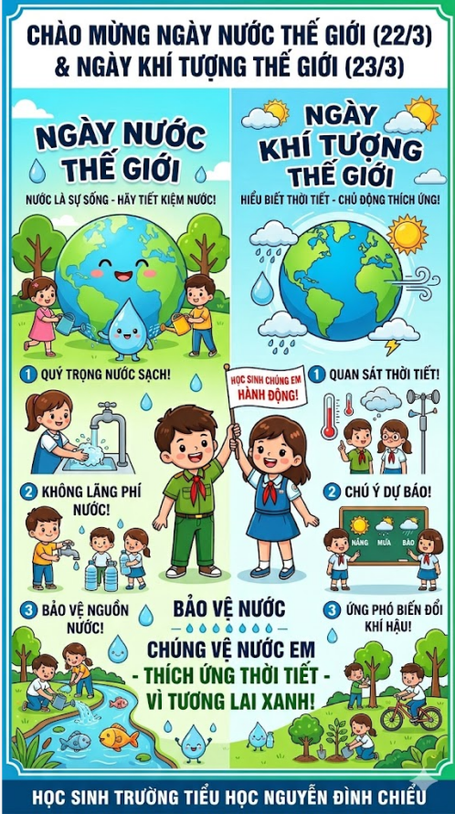 Ngày Nước thế giới và Ngày Khí tượng thế giới năm 2026.